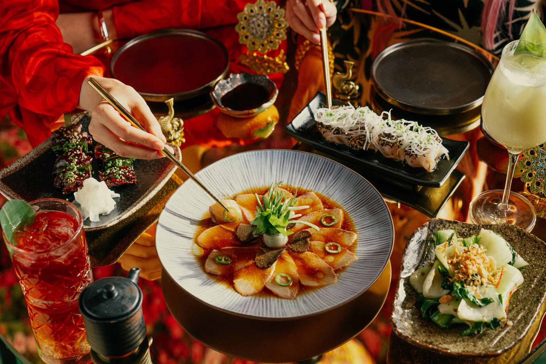Sharing plates at The Ivy Asia.
