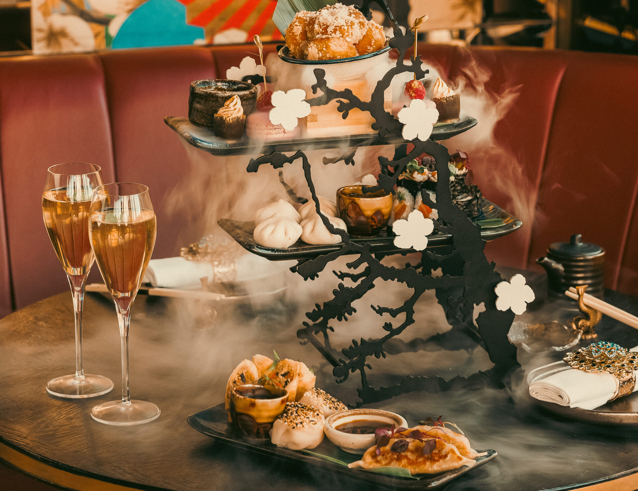 afternoon tea experience available at the ivy asia cheslea