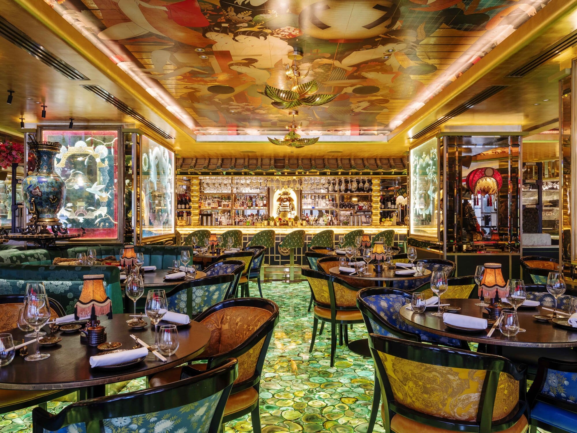 Restaurant interior of The Ivy Asia Chelsea