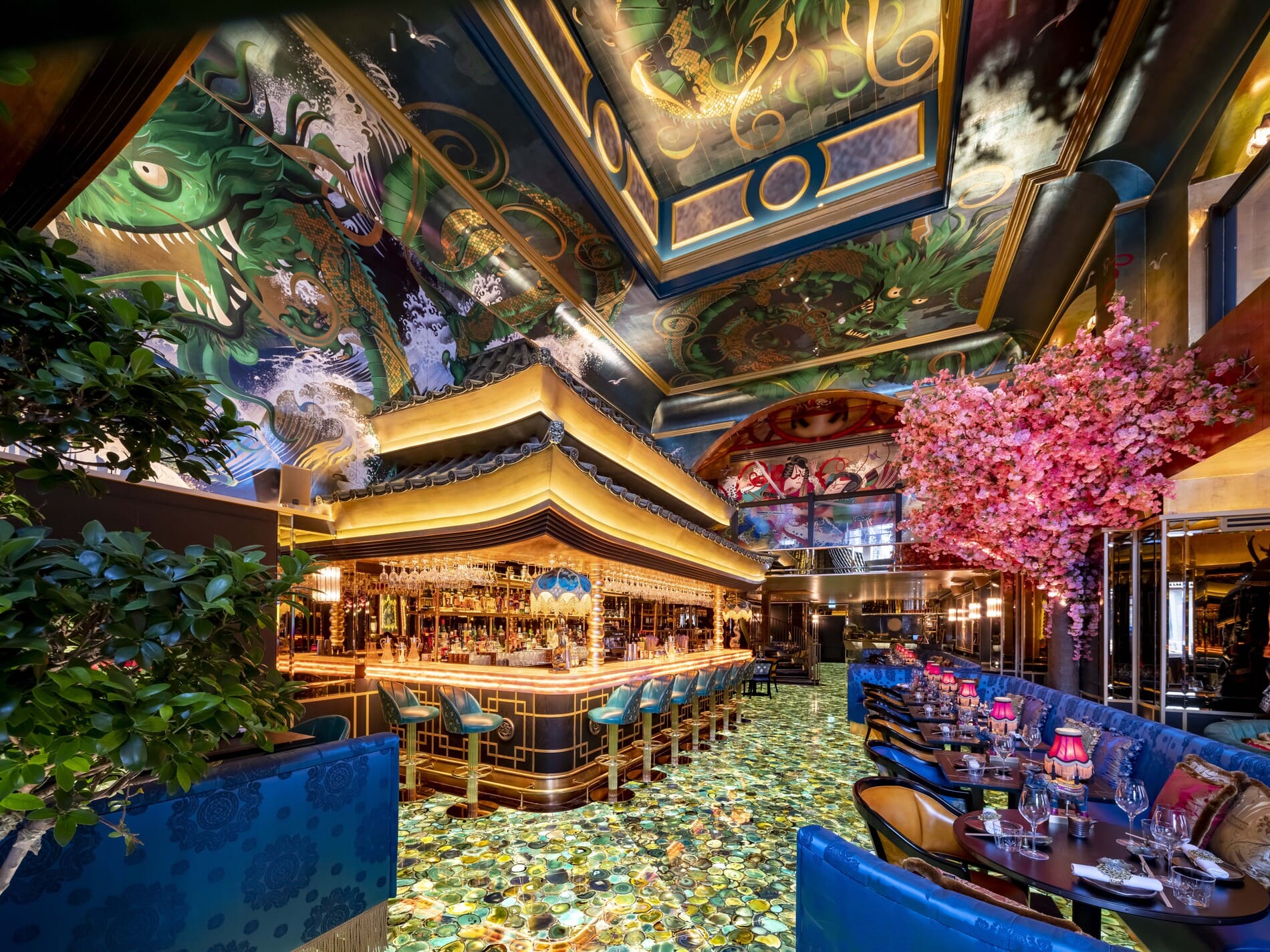 The Ivy Asia Brighton interiors.