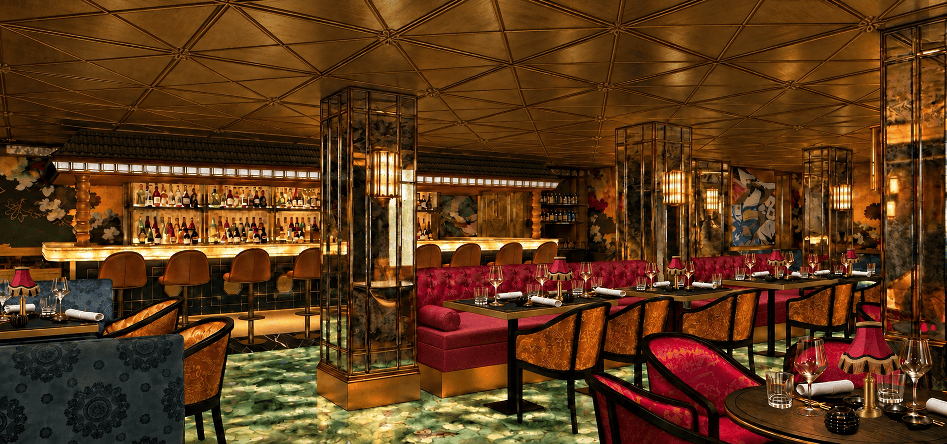 interior of the ivy asia newcastle render